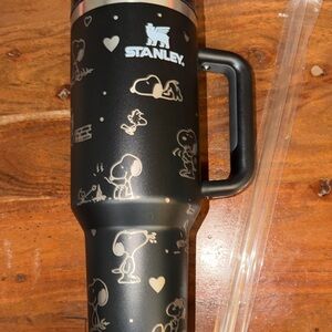 Stanley Black and Silver Snoopy 40oz Travel Tumbler